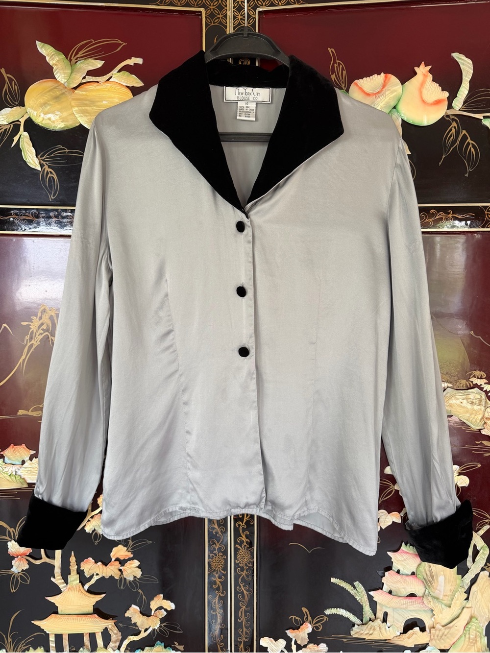 Vintage 90s silk minimalist shirt